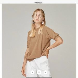 Jungmaven short sleeve raglan reverse sherpa. BLACK